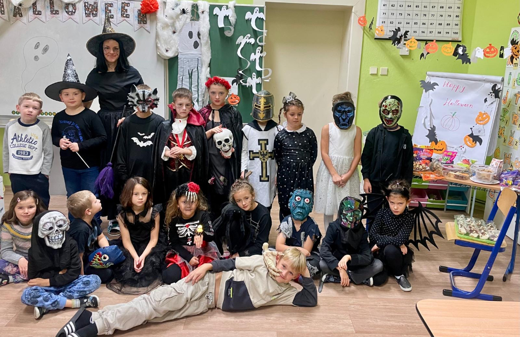 Halloween v první a druhé třídě 